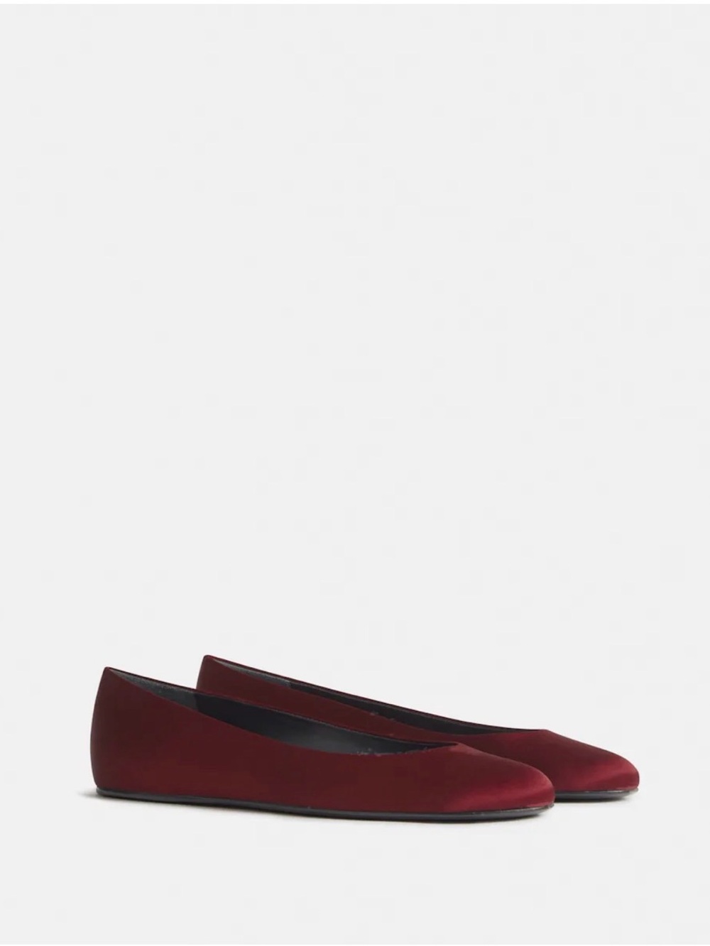 Reformation Charlie Taye Burgundy Ballet Flats - Picture 6 of 6